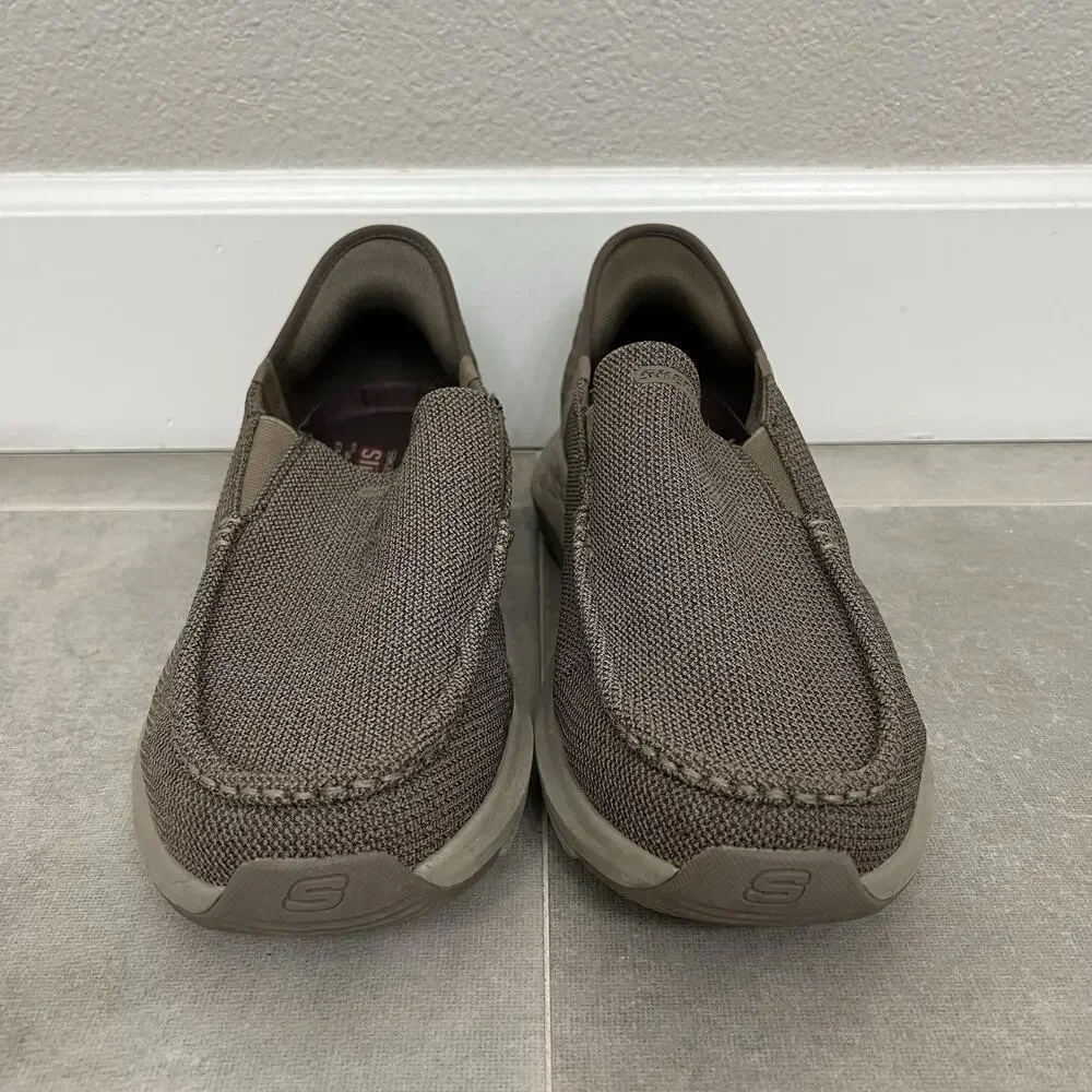 Skechers Parson Ralven Mens 11 Beige Boat Loafers Sneakers Slip On Shoes